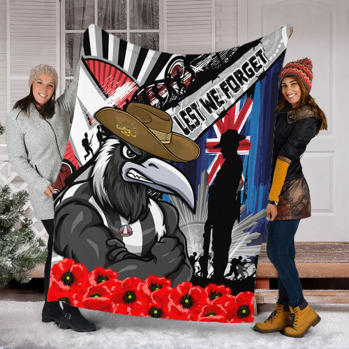 Collingwood Blanket Anzac Day Honor United In Spirit Collingwood Blanket Anzac Day Honor United In Spirit
