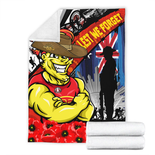 Gold Coast SUNS Blanket Anzac Day Honor United In Spirit Gold Coast SUNS Blanket Anzac Day Honor United In Spirit