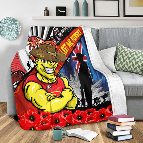 Gold Coast SUNS Blanket Anzac Day Honor United In Spirit Gold Coast SUNS Blanket Anzac Day Honor United In Spirit