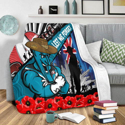 Port Adelaide Blanket Anzac Day Honor United In Spirit Port Adelaide Blanket Anzac Day Honor United In Spirit