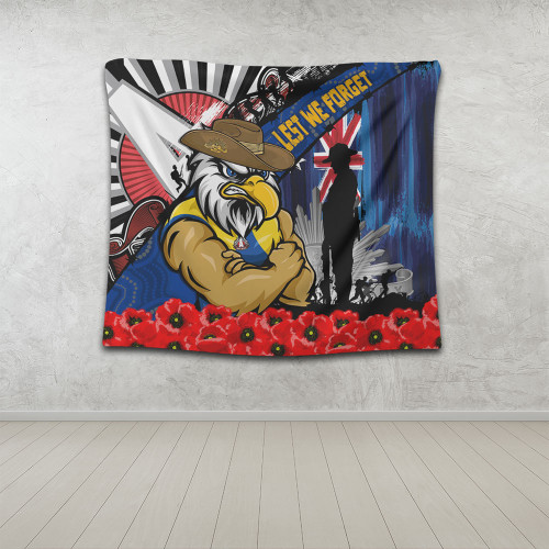 West Coast Eagles Tapestry Anzac Day Honor United In Spirit West Coast Eagles Tapestry Anzac Day Honor United In Spirit