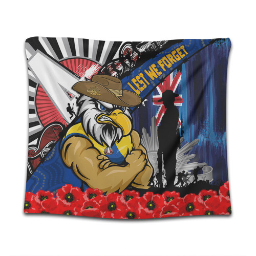 West Coast Eagles Tapestry Anzac Day Honor United In Spirit West Coast Eagles Tapestry Anzac Day Honor United In Spirit