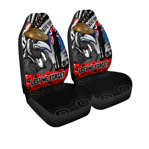 Collingwood Car Seat Cover Anzac Day Honor United In Spirit