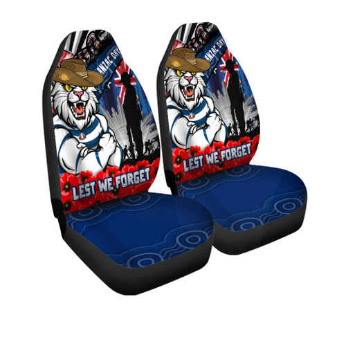 Geelong Cats Car Seat Cover Anzac Day Honor United In Spirit
