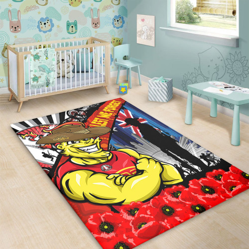 Gold Coast SUNS Area Rug Anzac Day Honor United In Spirit