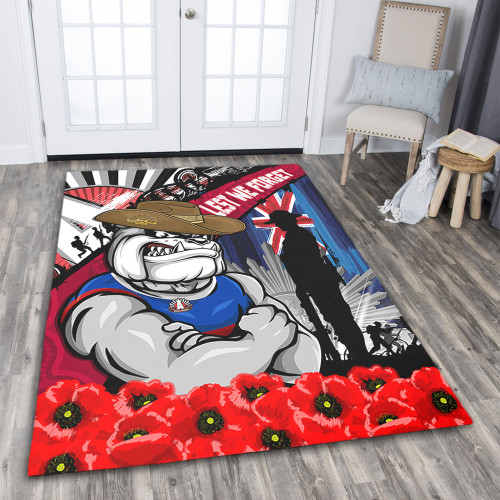 Western Bulldogs Area Rug Anzac Day Honor United In Spirit