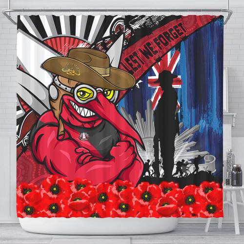 Essendon Shower Curtain Anzac Day Honor United In Spirit Essendon Shower Curtain Anzac Day Honor United In Spirit
