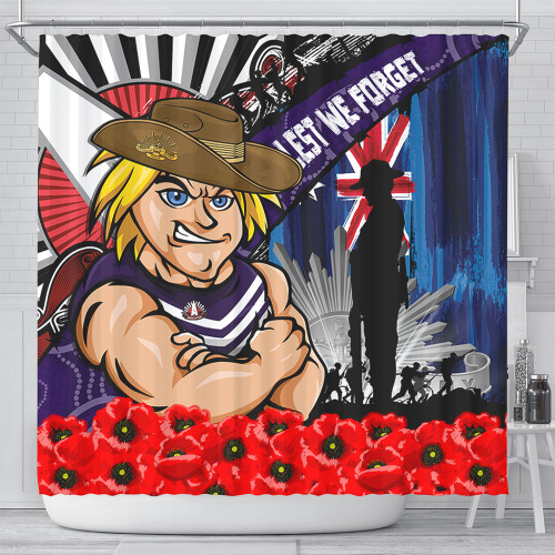 Fremantle Shower Curtain Anzac Day Honor United In Spirit Fremantle Shower Curtain Anzac Day Honor United In Spirit