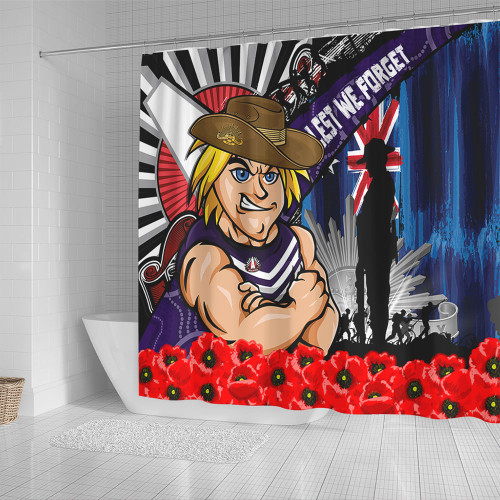 Fremantle Shower Curtain Anzac Day Honor United In Spirit Fremantle Shower Curtain Anzac Day Honor United In Spirit