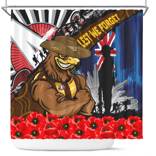Hawthorn Shower Curtain Anzac Day Honor United In Spirit Hawthorn Shower Curtain Anzac Day Honor United In Spirit