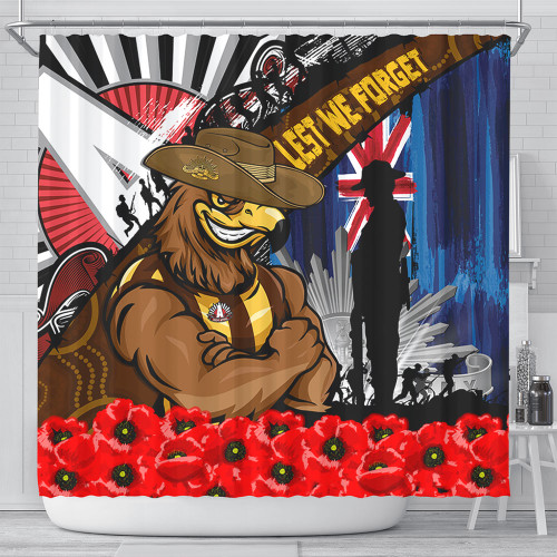 Hawthorn Shower Curtain Anzac Day Honor United In Spirit Hawthorn Shower Curtain Anzac Day Honor United In Spirit