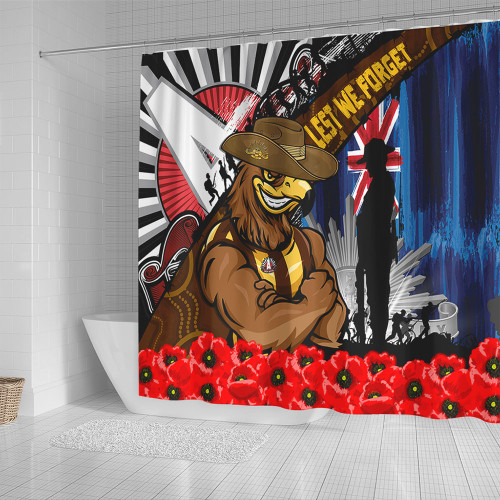 Hawthorn Shower Curtain Anzac Day Honor United In Spirit Hawthorn Shower Curtain Anzac Day Honor United In Spirit