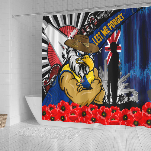 West Coast Eagles Shower Curtain Anzac Day Honor United In Spirit West Coast Eagles Shower Curtain Anzac Day Honor United In Spirit