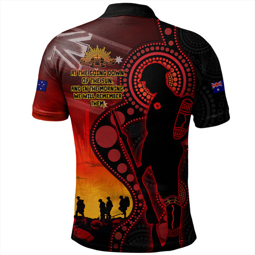 Australia Polo Shirt ANZAC Day Aboriginal Guardians Of The Dawn Australia Polo Shirt ANZAC Day Aboriginal Guardians Of The Dawn