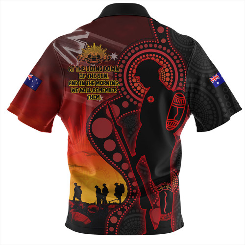 Australia Zip Polo Shirt ANZAC Day Aboriginal Guardians Of The Dawn Australia Zip Polo Shirt ANZAC Day Aboriginal Guardians Of The Dawn