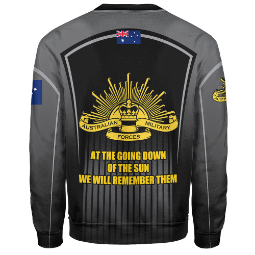 Australia Sweatshirt - Remembrance Day Lest We Forget Special Black2