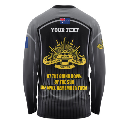 Australia Long Sleeve T-shirt - Remembrance Day Lest We Forget Special Black