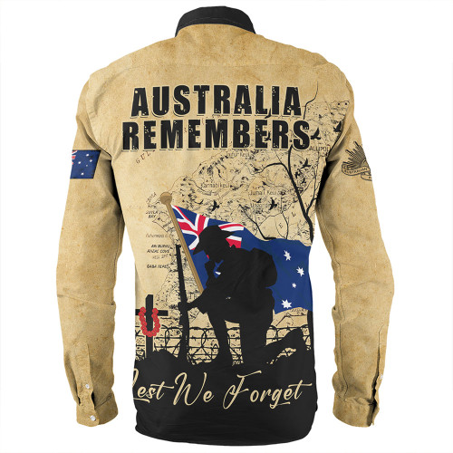 Australia Long Sleeve Shirt Anzac Day Brothers In Arms Gallipoli Remembrance