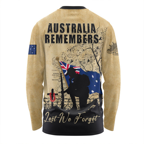 Australia Long Sleeve T-shirt Anzac Day Brothers In Arms Gallipoli Remembrance Australia Long Sleeve T-shirt Anzac Day Brothers In Arms Gallipoli Remembrance