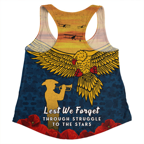 Australia Women Racerback Singlet Anzac Day Lest We Forget Royal Australian Air Force