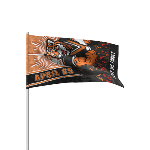 Wests Tigers Flag Parade Anzac Day Lest We Forget Strong Fighting Spirit Wests Tigers Flag Parade Anzac Day Lest We Forget Strong Fighting Spirit