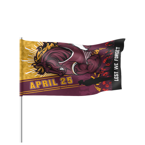 Brisbane Broncos Flag Parade Anzac Day Lest We Forget Strong Fighting Spirit Brisbane Broncos Flag Parade Anzac Day Lest We Forget Strong Fighting Spirit