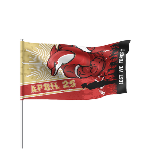 Redcliffe Dolphins Flag Parade Anzac Day Lest We Forget Strong Fighting Spirit