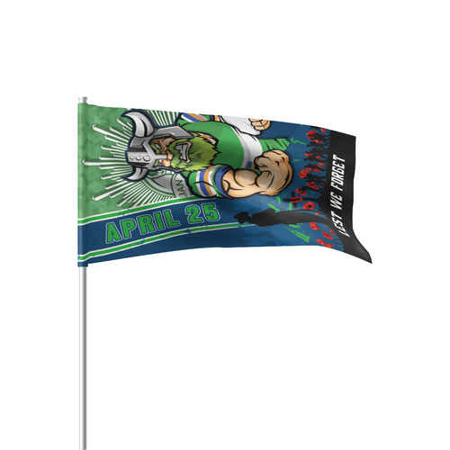 Canberra Raiders Flag Parade Anzac Day Lest We Forget Strong Fighting Spirit