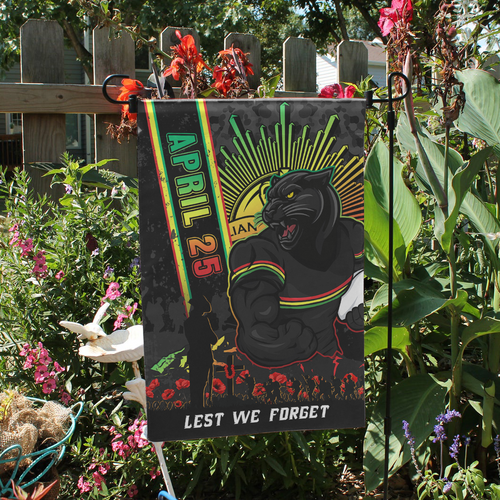 Penrith Panthers Garden Flag Anzac Day Lest We Forget Strong Fighting Spirit Penrith Panthers Garden Flag Anzac Day Lest We Forget Strong Fighting Spirit