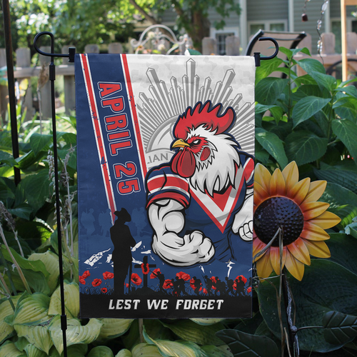 Sydney Roosters Garden Flag Anzac Day Lest We Forget Strong Fighting Spirit Sydney Roosters Garden Flag Anzac Day Lest We Forget Strong Fighting Spirit