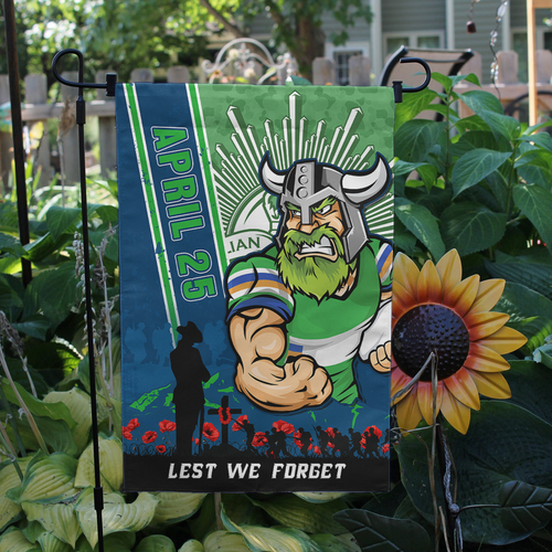Canberra Raiders Garden Flag Anzac Day Lest We Forget Strong Fighting Spirit