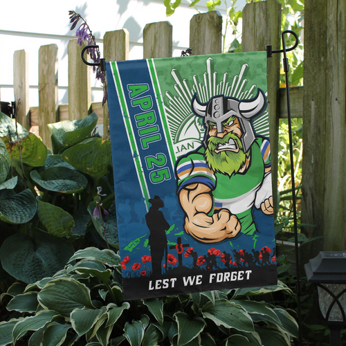 Canberra Raiders Garden Flag Anzac Day Lest We Forget Strong Fighting Spirit