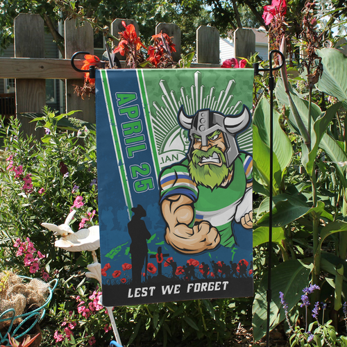 Canberra Raiders Garden Flag Anzac Day Lest We Forget Strong Fighting Spirit