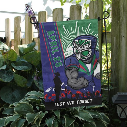 New Zealand Warriors Garden Flag Anzac Day Lest We Forget Strong Fighting Spirit