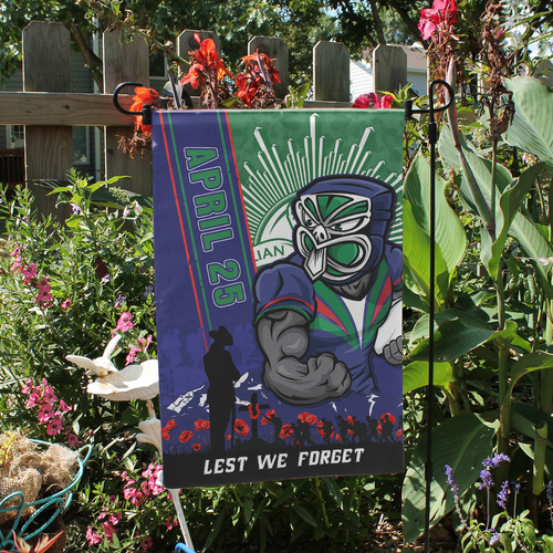 New Zealand Warriors Garden Flag Anzac Day Lest We Forget Strong Fighting Spirit