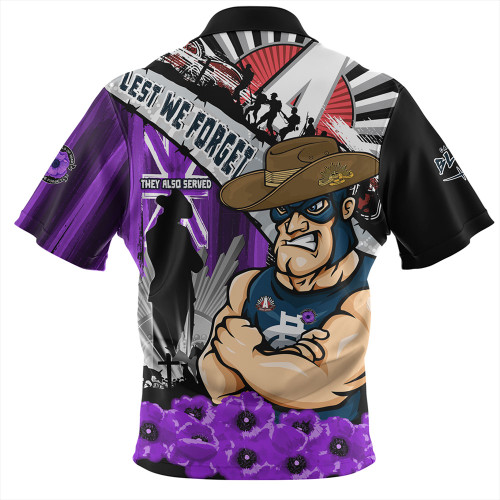 Carlton Hawaiian Shirt ANZAC Day Honor Purple Valor And Spirit Carlton Hawaiian Shirt ANZAC Day Honor Purple Valor And Spirit