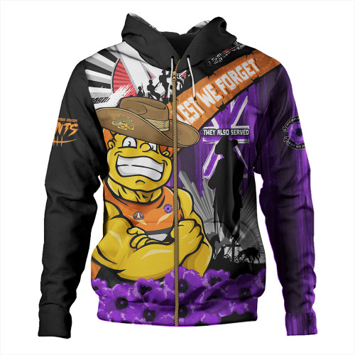 GWS GIANTS Hoodie ANZAC Day Honor Purple Valor And Spirit GWS GIANTS Hoodie ANZAC Day Honor Purple Valor And Spirit
