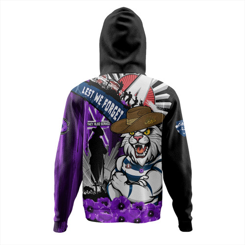 Geelong Cats Hoodie ANZAC Day Honor Purple Valor And Spirit Geelong Cats Hoodie ANZAC Day Honor Purple Valor And Spirit