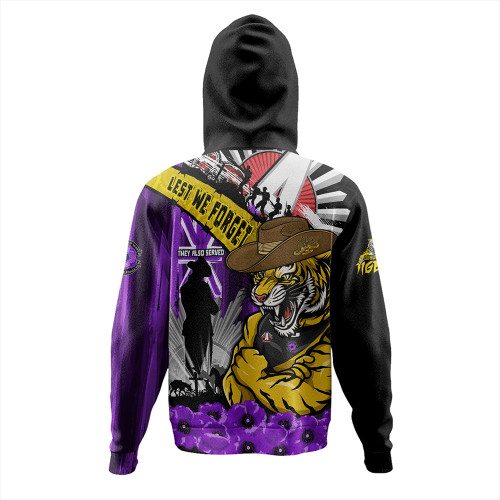 Richmond Hoodie ANZAC Day Honor Purple Valor And Spirit