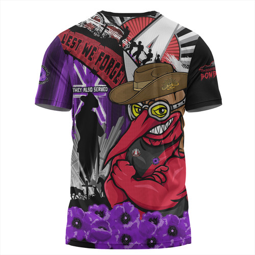 Essendon T-Shirt ANZAC Day Honor Purple Valor And Spirit Essendon T-Shirt ANZAC Day Honor Purple Valor And Spirit