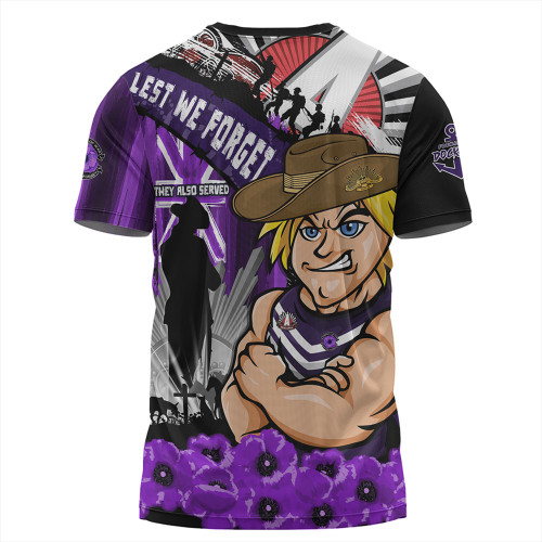 Fremantle T-Shirt ANZAC Day Honor Purple Valor And Spirit Fremantle T-Shirt ANZAC Day Honor Purple Valor And Spirit