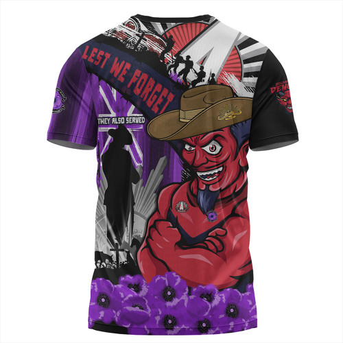 Melbourne T-Shirt ANZAC Day Honor Purple Valor And Spirit Melbourne T-Shirt ANZAC Day Honor Purple Valor And Spirit