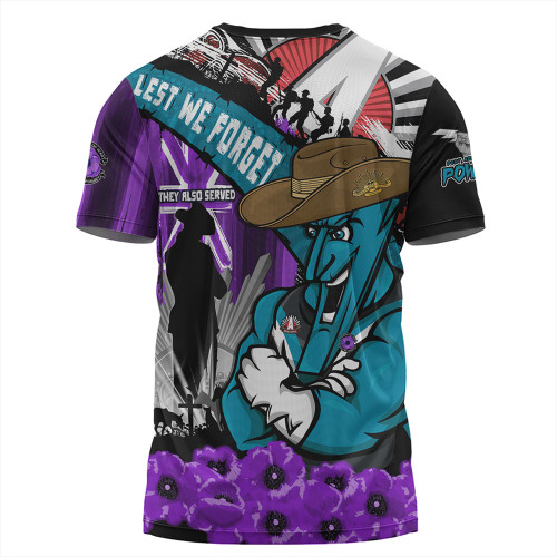 Port Adelaide T-Shirt ANZAC Day Honor Purple Valor And Spirit Port Adelaide T-Shirt ANZAC Day Honor Purple Valor And Spirit
