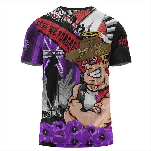 St Kilda T-Shirt ANZAC Day Honor Purple Valor And Spirit St Kilda T-Shirt ANZAC Day Honor Purple Valor And Spirit