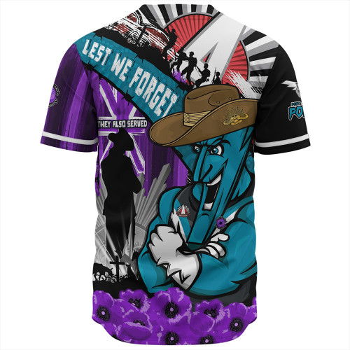 Port Adelaide Baseball Shirt ANZAC Day Honor Purple Valor And Spirit Port Adelaide Baseball Shirt ANZAC Day Honor Purple Valor And Spirit