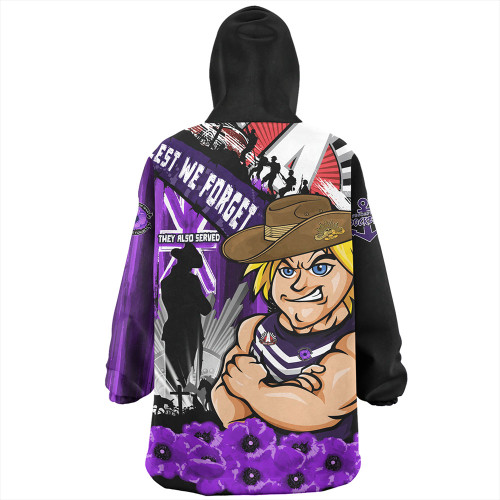 Fremantle Snug Hoodie ANZAC Day Honor Purple Valor And Spirit Fremantle Snug Hoodie ANZAC Day Honor Purple Valor And Spirit