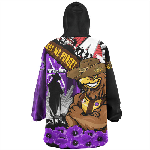 Hawthorn Snug Hoodie ANZAC Day Honor Purple Valor And Spirit Hawthorn Snug Hoodie ANZAC Day Honor Purple Valor And Spirit