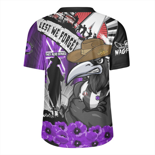 Collingwood Rugby Jersey ANZAC Day Honor Purple Valor And Spirit Collingwood Rugby Jersey ANZAC Day Honor Purple Valor And Spirit