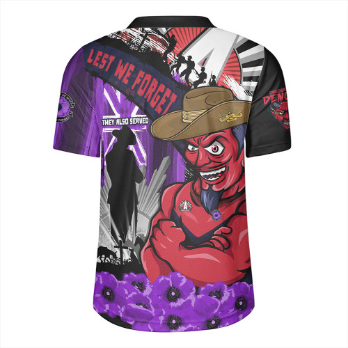 Melbourne Rugby Jersey ANZAC Day Honor Purple Valor And Spirit Melbourne Rugby Jersey ANZAC Day Honor Purple Valor And Spirit