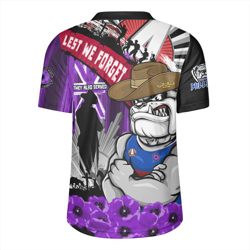 Western Bulldogs Rugby Jersey ANZAC Day Honor Purple Valor And Spirit Western Bulldogs Rugby Jersey ANZAC Day Honor Purple Valor And Spirit